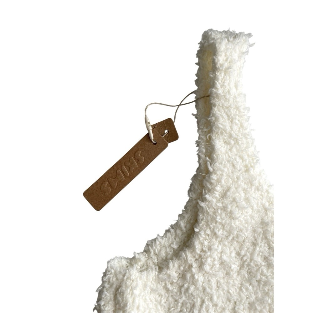 NWT SKIMS Cozy Knit Tank Top Bone/Cream Sz L/XL  Fuzzy Loungewear - Picture 3 of 7